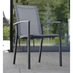 Stern Evoee Gartenmöbelset 7-teilig Mit Gartentisch 200x100c Anthrazit/Silber -Garten Leben 1094943 14