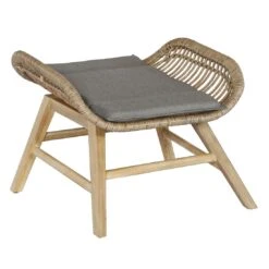 OUTLIV. Aurora Loungesessel Mit Fußablage Akazie/Geflecht Teaklook/Grau -Garten Leben 1095779 2