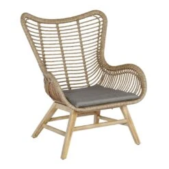 OUTLIV. Aurora Loungesessel Mit Fußablage Akazie/Geflecht Teaklook/Grau -Garten Leben 1095779 3