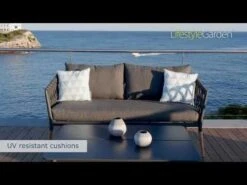 LifestyleGarden Ipanema Ecklounge 2-teilig Teak/Rope/Olefin Teak/Dunkelgrau