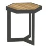 Zebra Sixx Beistelltisch 40x35cm Aluminium/Teak Graphit/Teak Natur -Garten Leben 1101246 1