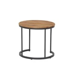 Siena Garden Baros 2er Set Beistelltische Aluminium/Teak Anthrazit -Garten Leben 1102357 7