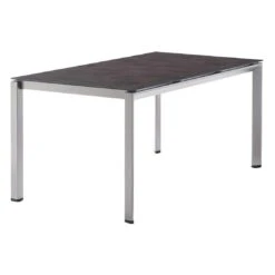 Sieger Gartentisch 160x90cm Aluminium/Polytec Graphit/Beton Dunkel