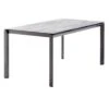 Sieger Gartentisch 160x90cm Aluminium/Polytec Eisengrau/Moon