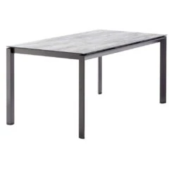 Sieger Gartentisch 160x90cm Aluminium/Polytec Eisengrau/Moon