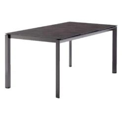 Sieger Gartentisch 160x90cm Aluminium/Polytec Eisengrau/Beton Dunkel