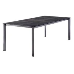 Sieger Gartentisch 220x100cm Aluminium/Polytec Eisengrau/Zement Anthrazit