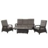 Siena Garden Corido Loungeset 4-tlg. Aluminium/Geflecht Anthrazit/Charcoal Grey -Garten Leben 1107560 1
