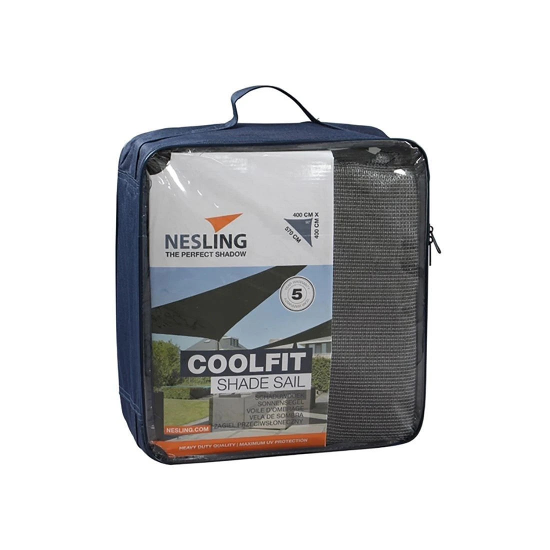 Nesling Coolfit Sonnensegel 3-Eck 400x400x570 Cm HDPE Grau 3 Nesling Coolfit Sonnensegel 3-Eck 400x400x570 Cm HDPE Grau