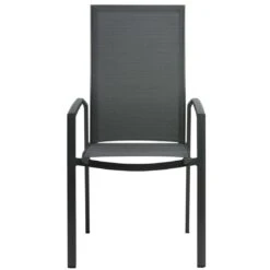 Stern Kari Hochlehner-Stapelsessel Aluminium/Textilene Anthrazit/Karbon -Garten Leben 1109122 2