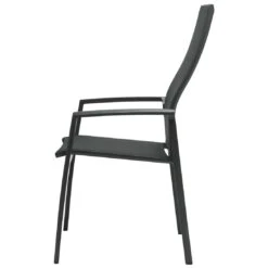 Stern Kari Hochlehner-Stapelsessel Aluminium/Textilene Anthrazit/Karbon -Garten Leben 1109122 4