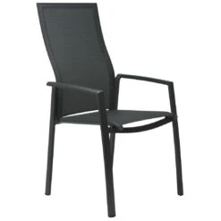 Stern Kari Hochlehner-Stapelsessel Aluminium/Textilene Anthrazit/Karbon -Garten Leben 1109122 9