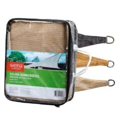 Siena Garden Solino Sonnensegel 3-eckig 360 Cm HDPE Sand -Garten Leben 1119616 4