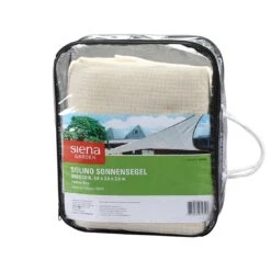 Siena Garden Solino Sonnensegel 3-eckig 360 Cm HDPE Ecru -Garten Leben 1119627 2