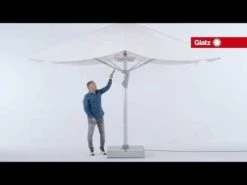 Glatz Castello-Pro Gastro-Mittelstockschirm 400x400 Cm Gelb