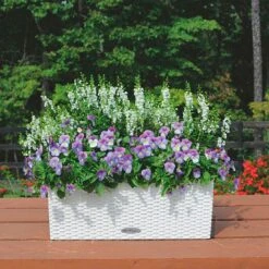 Lechuza Balconera 80 Pflanzgefäß Komplettset Weiß