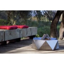 SvenskaV Junda Feuerschale 75x75 Cm Edelstahl -Garten Leben 1157434 4