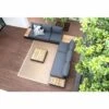 Zebra Cubo Ecklounge 6tlg. Aluminium/Teak/Olefin Dark Grey -Garten Leben 1158116 1