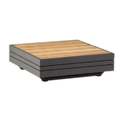 Zebra Cubo Ecklounge 6tlg. Aluminium/Teak/Olefin Dark Grey -Garten Leben 1158116 3