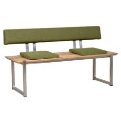 Zebra Quadux Gartenbank 140cm Inkl. Polster Edelstahl/Teak