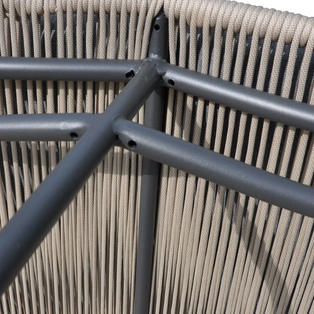 OUTLIV. Maranello Gartensofa Stahl/Rope Schwarz/Grau 6 OUTLIV. Maranello Gartensofa Stahl/Rope Schwarz/Grau – Bild 4