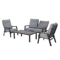 Siena Garden Valencia Loungesessel Aluminium/Ranotex®-Gewebe Anthrazit Matt/Grau -Garten Leben 1185968 8