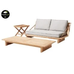 Apple Bee Robinson Loungetisch 190x80cm Teak Natur -Garten Leben 1187882 2