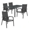 Kettler Basic Plus Gartenmöbelset 5-tlg. Tisch 165x95cm Anthrazit -Garten Leben 1188267 1