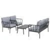 Siena Garden Casita Loungeset 4-tlg. Aluminium/Ranotex Anthrazit/Hellgrau -Garten Leben 1192975 1