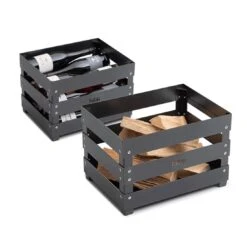 Höfats CRATE Feuerkorb Corten-Stahl Schwarz -Garten Leben 1194504 6