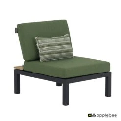 Apple Bee Pebble Beach Ecklounge 5-tlg. Aluminium/Bee Wett Black/Olive Green 12 Apple Bee Pebble Beach Ecklounge 5-tlg. Aluminium/Bee Wett Black/Olive Green -Garten Leben 1196022 3