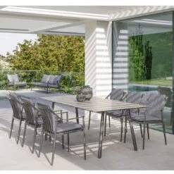 Stern Vanda Diningsessel Aluminium/Outdoorstoff Anthrazit/Seidengrau -Garten Leben 1198387 6
