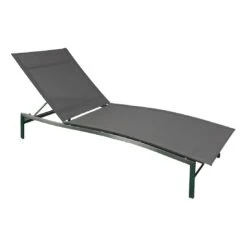 Zebra One Gartenliege Edelstahl/Textilene Edelstahl/Dark Grey