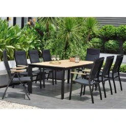 LifestyleGarden Pelen Klappsessel Aluminium/Textilene Batman Black -Garten Leben 1203942 2