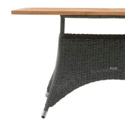 Zebra Novus Gartentisch 140x90cm Geflecht/Teak Salt&Pepper -Garten Leben 1204888 4