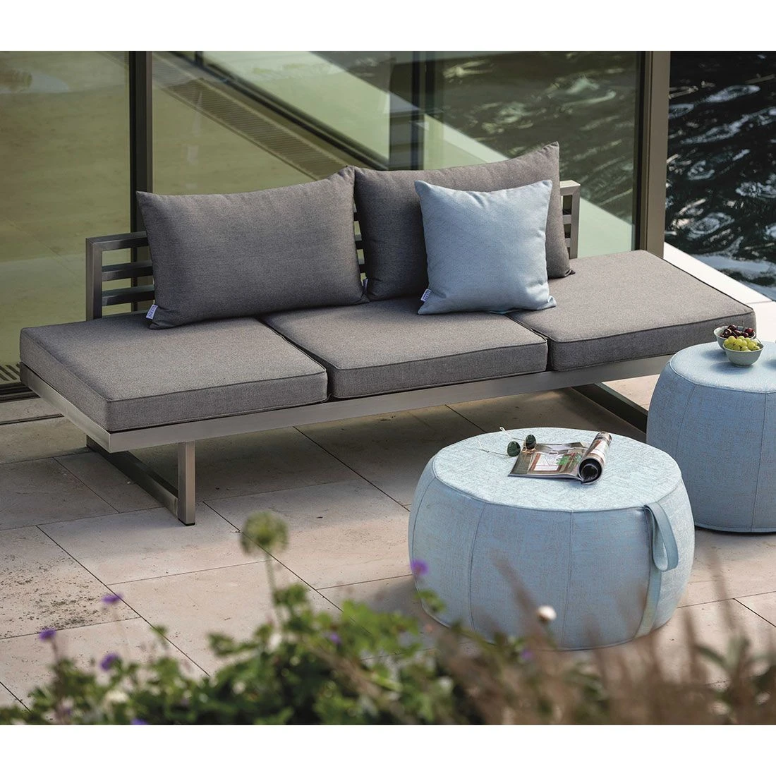 Stern New Holly Gartenbank Edelstahl Inklusive Kissen Schiefergrau 6 Stern New Holly Gartenbank Edelstahl Inklusive Kissen Schiefergrau – Bild 4