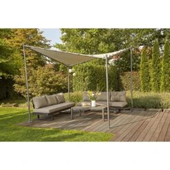 Siena Garden Berlino Gartenpavillon 300x300cm Stahl/Polyester Anthrazit/Hellgrau -Garten Leben 1211620 2