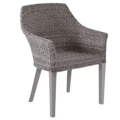 MBM Tortuga Gartensessel Resysta/Mirotex-Twist-Geflecht Oyster/Stone Grey