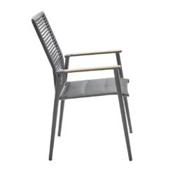 Musterring Amsterdam Stapelsessel Aluminium/Kordel/TeakAL Anthrazit 7 Musterring Amsterdam Stapelsessel Aluminium/Kordel/TeakAL Anthrazit -Garten Leben 1213897 2