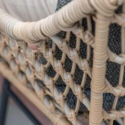 4Seasons Cottage Gartensessel Edelstahl/Geflecht Anthrazit/Sand -Garten Leben 1216515 5