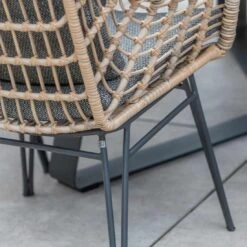 4Seasons Cottage Gartensessel Edelstahl/Geflecht Anthrazit/Sand -Garten Leben 1216515 6