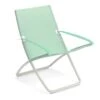 Emu Snooze Liegestuhl Stahl/Textilene Weiß/Grün -Garten Leben 1217164 1
