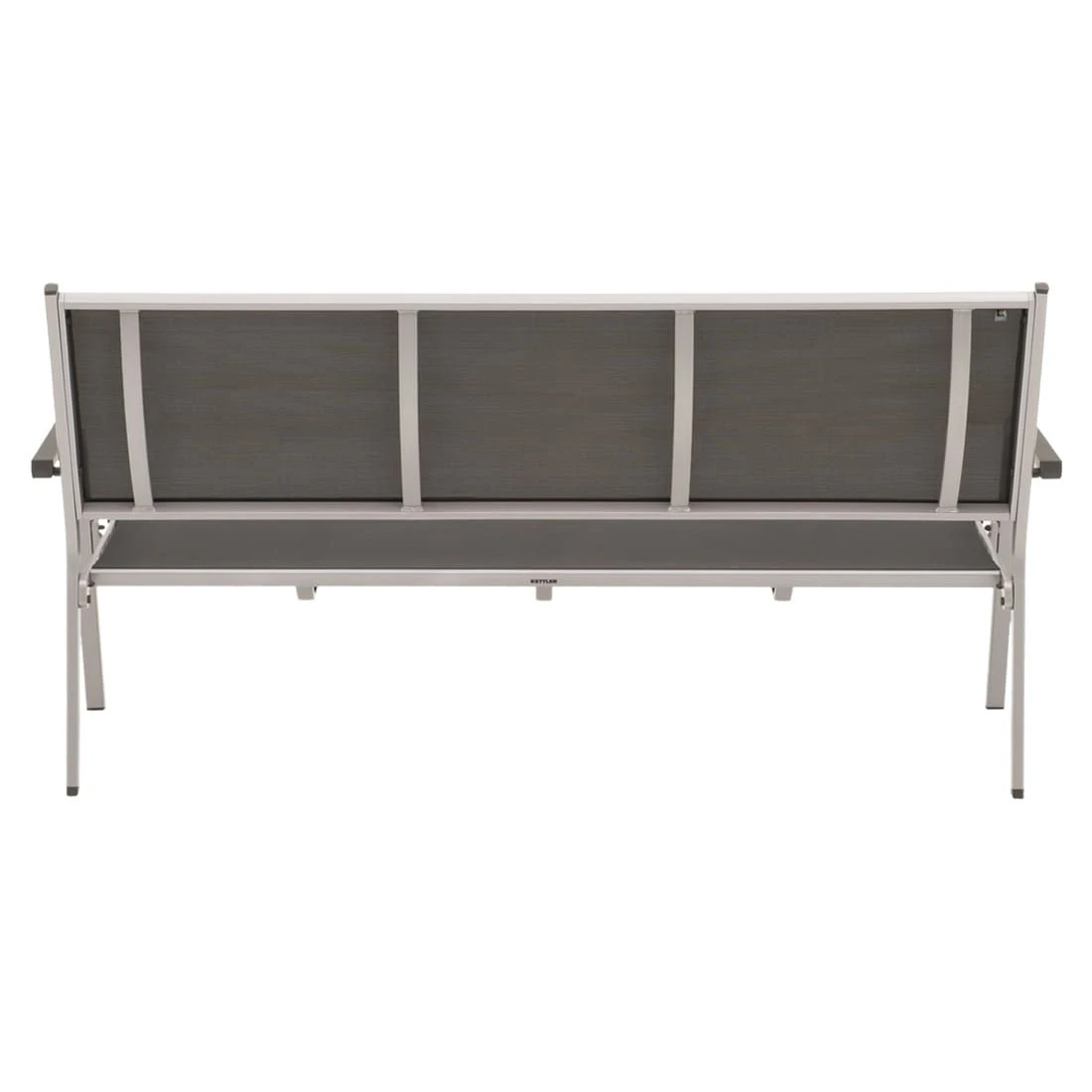 Kettler Basic Plus 3-Sitzerbank Aluminium/Textilene Silber/Anthrazit 6 Kettler Basic Plus 3-Sitzerbank Aluminium/Textilene Silber/Anthrazit – Bild 4