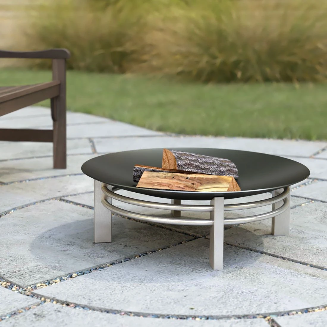 SvenskaV Nova Super XXL Feuerschale Ø80x30cm Edelstahl/Rohstahl Edelstahl/Schwarz 4 SvenskaV Nova Super XXL Feuerschale Ø80x30cm Edelstahl/Rohstahl Edelstahl/Schwarz – Bild 2