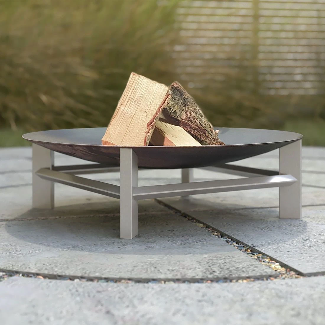 SvenskaV Alpha XXL Feuerschale 58x58x20cm Edelstahl/Rohstahl Edelstahl/Schwarz 5 SvenskaV Alpha XXL Feuerschale 58x58x20cm Edelstahl/Rohstahl Edelstahl/Schwarz – Bild 3