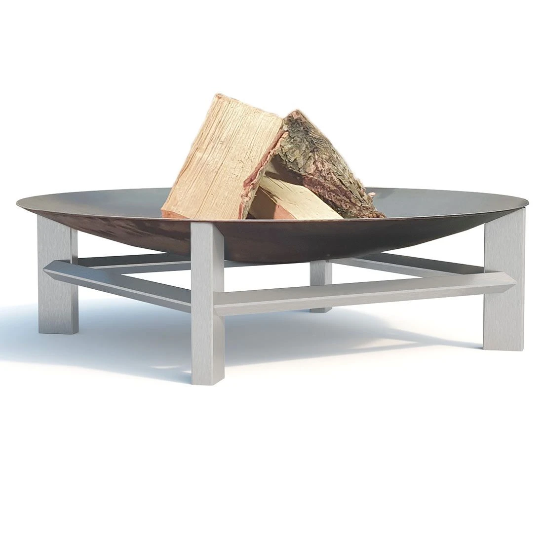 SvenskaV Alpha Super XXL Feuerschale 80x80x22,5cm Edelstahl 4 SvenskaV Alpha Super XXL Feuerschale 80x80x22,5cm Edelstahl – Bild 2