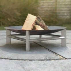 SvenskaV Alpha Super XXL Feuerschale 80x80x22,5cm Edelstahl 8 SvenskaV Alpha Super XXL Feuerschale 80x80x22,5cm Edelstahl -Garten Leben 1231310 3