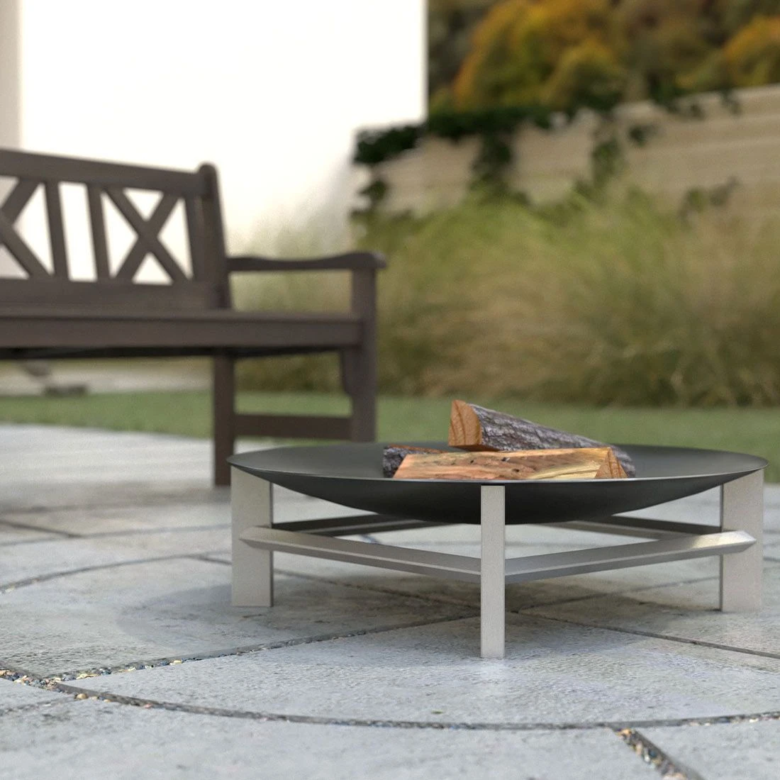 SvenskaV Alpha Super XXL Feuerschale 80x80x22,5cm Edelstahl 6 SvenskaV Alpha Super XXL Feuerschale 80x80x22,5cm Edelstahl – Bild 4