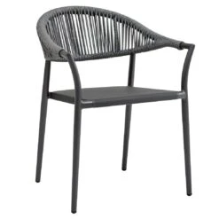 Suns Matera Gartensessel Aluminium/Rope Matt Royal Grey/Carbon Grey