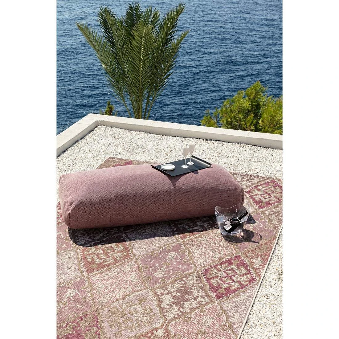 ROOLF Living Brighton Outdoorteppich 180x280cm Pflaume Gemustert 4 ROOLF Living Brighton Outdoorteppich 180x280cm Pflaume Gemustert – Bild 2